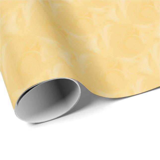Sweet Sunshine Yellow Swirls Wrapping Paper (Roll Corner)