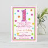 Sweet Surprise 1st  Birthday Invitation (Standing Front)
