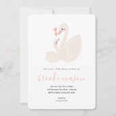 Sweet Swan Baby Shower Invitation (Front)
