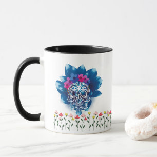 Sweet Sweet Psycho skull and text separated on a Mug