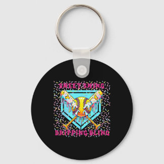 Sweet Swing Softll Home Plate With Ice Cream Drip  Keychain