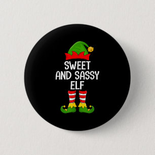Sweet Sy Elf Xmas Family Matching Elf Squad Christ Button