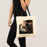 Sweet Tabby Tote Bag<br><div class="desc">Kitten looking at camera</div>
