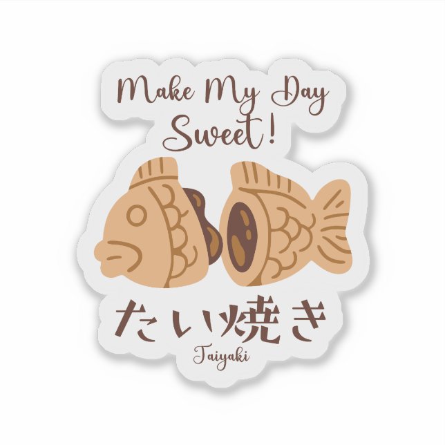 Sweet Taiyaki Fish Japan Souvenir Sticker (Front)