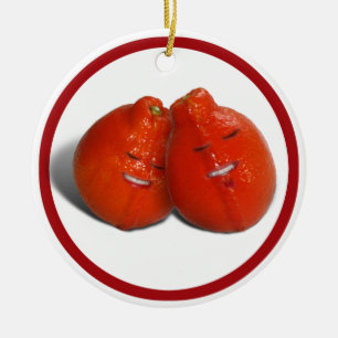 Sweet Tangerines Ceramic Ornament