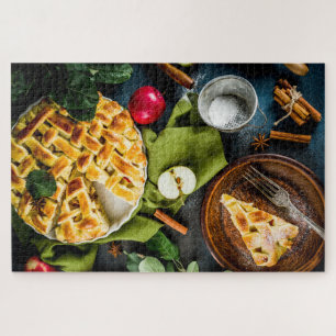 Sweet Tasty Homemade Apply Pie Thanksgiving Food Jigsaw Puzzle