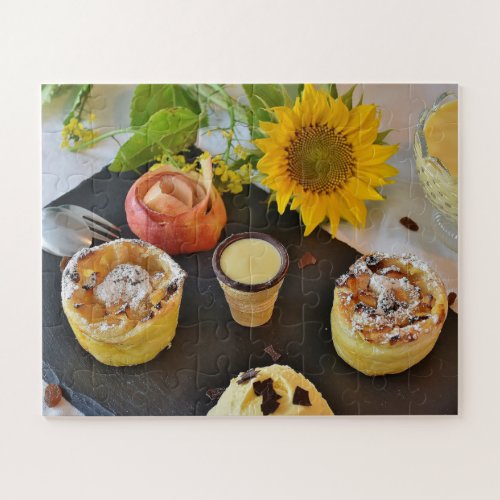 Sweet Tasty Treats Muffins Sunflower Ice Cream Jigsaw Puzzle