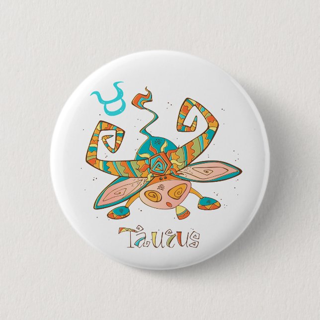 Sweet Taurus Bull Button (Front)