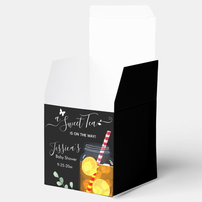 Sweet Tea Baby Shower Favor Box (Opened)