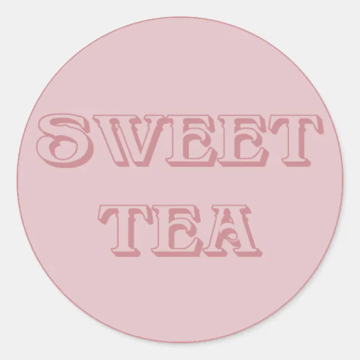 Sweet Tea Birthday Party DIY Drink Stirrers Classic Round Sticker | Zazzle