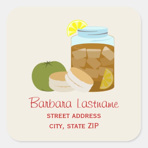 Sweet Tea Biscuits Green Tomato Address Sticker