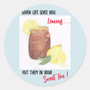 Sweet Tea Classic Round Sticker