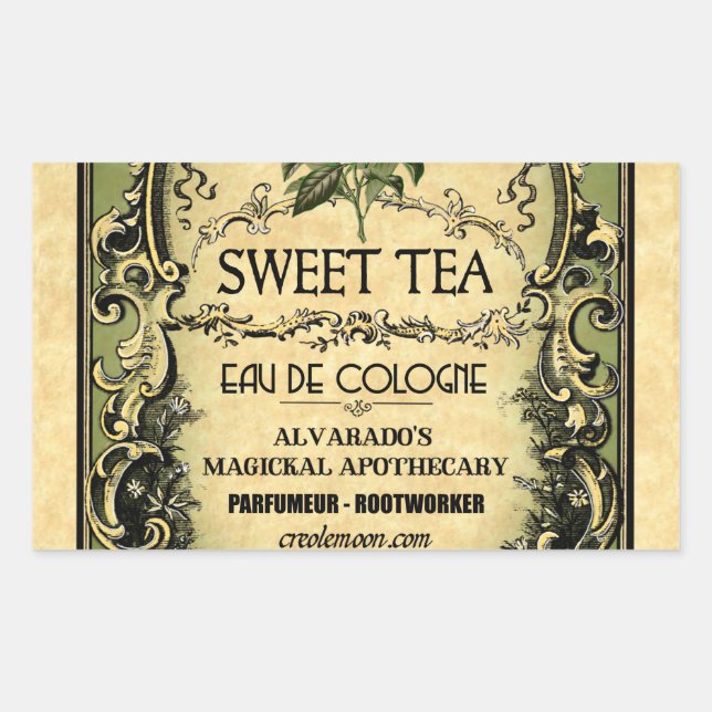 Sweet Tea Eau de Cologne Vintage Label (Front)