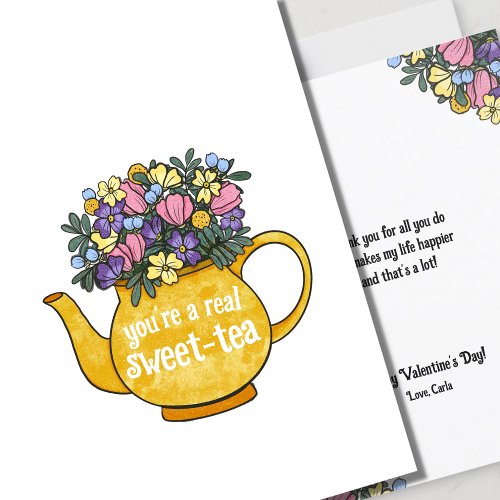 Sweet Tea Illustrated Valentines Day Card