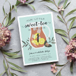 Sweet Tea | Kids Birthday Party Invitation<br><div class="desc">Adorable kids birthday party invitations feature a pitcher of sweet tea with lemon,  adorned with greenery and pink flower buds. "Our little sweet-tea is turning [age] appears on the pitcher in hand lettered block and script typography. Personalize with your birthday party details beneath. Example shown for a first birthday.</div>