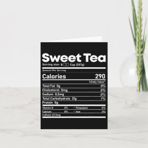 Sweet Tea Nutrition Facts Fun Thanksgiving Christm Card