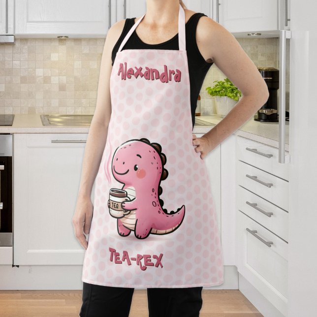 Sweet Tea-Rex Personalized Dinosaur Animal Pun Apron (Sweet Tea-Rex Personalized Dinosaur Animal Pun Apron)