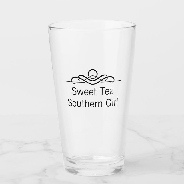 Sweet Tea Southern Girl Glass Tumbler (Front)