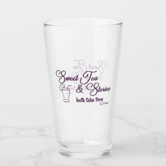 "Sweet Tea & Stories" Drinking Glass