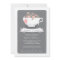 Sweet Teacup & Pink Floral Baby Shower Invitation