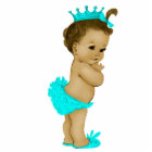 Sweet Teal Blue Princess Baby Girl Shower