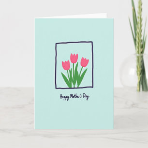 Sweet Teal Mothers Day Card