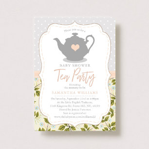 Sweet Teapot Baby Shower Tea Party Invitation