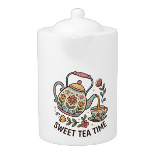 Sweet TeaTime Vintage Teapot Cottagecore Aesthetic