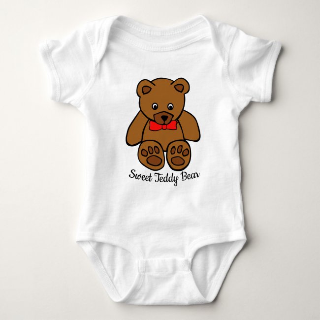 Sweet Teddy Bear Baby Bodysuit