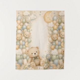 Sweet Teddy Bear Baby Shower Backdrop | Gender Neu