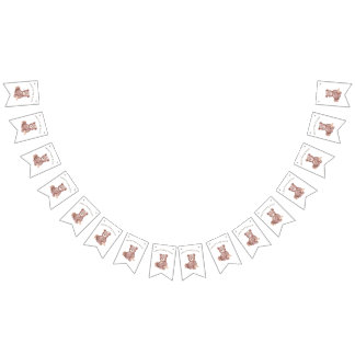 Sweet Teddy Bear Baby Shower Bunting Banner