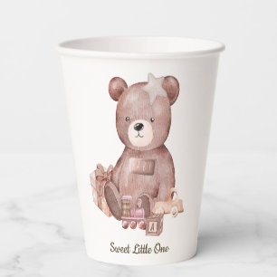 Sweet Teddy Bear Baby Shower Paper Cups