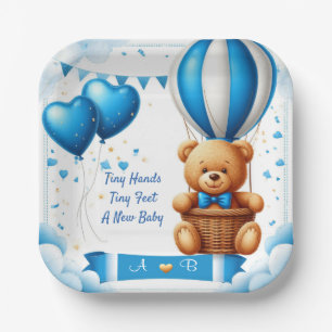 Sweet Teddy Bear Baby Shower 🧸 Paper Plates