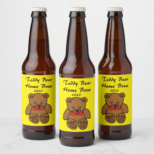 Sweet Teddy Bear Beer Label