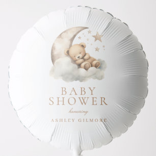 Sweet Teddy Bear Beige Neutral Baby Shower Balloon