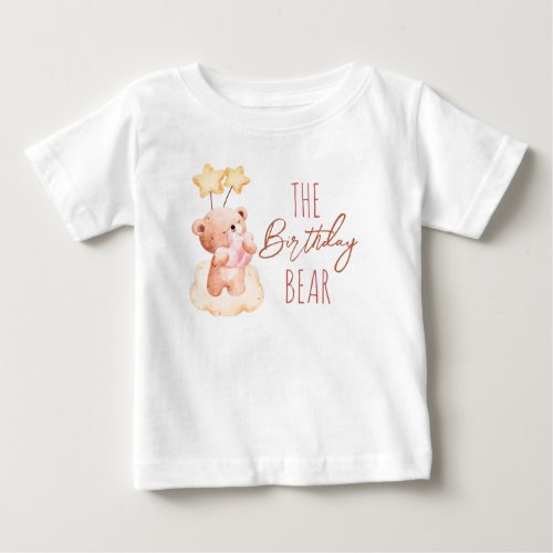  Sweet teddy bear birthday party  Baby T_Shirt