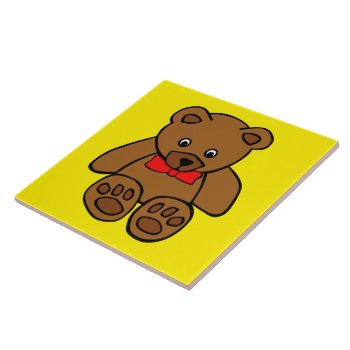 Sweet Teddy Bear Ceramic Tile by Bebops at Zazzle