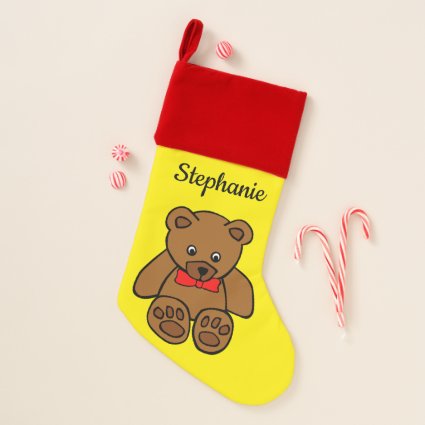 Sweet Teddy Bear Christmas Stocking