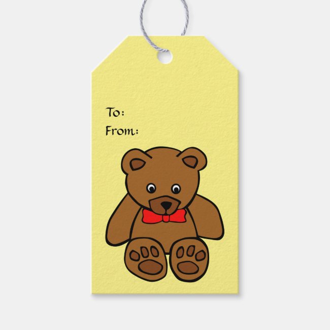 Sweet Teddy Bear Gift Tags