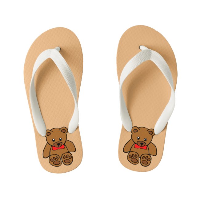Sweet Teddy Bear Kids Flip Flops