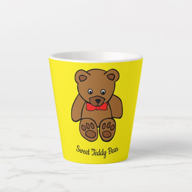 Sweet Teddy Bear Latte Mug