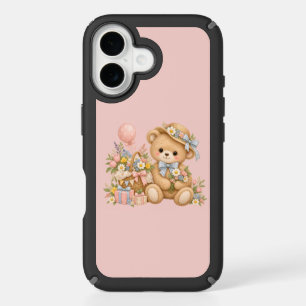 Sweet Teddy Bear Party Design iPhone 16 Case