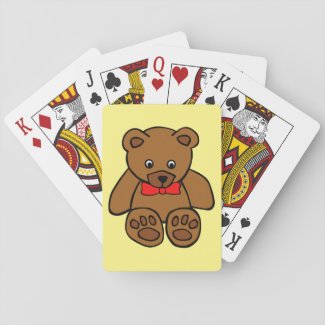 Sweet Teddy Bear Playing Cards