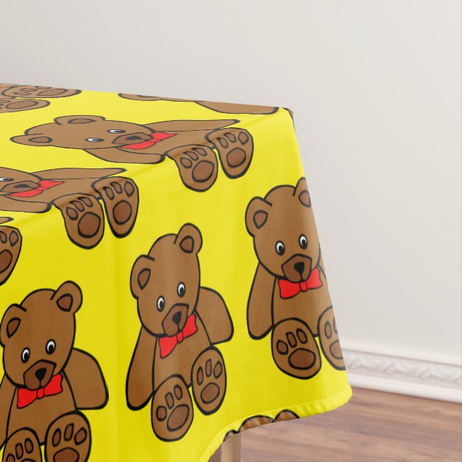 Sweet Teddy Bear Tablecloth