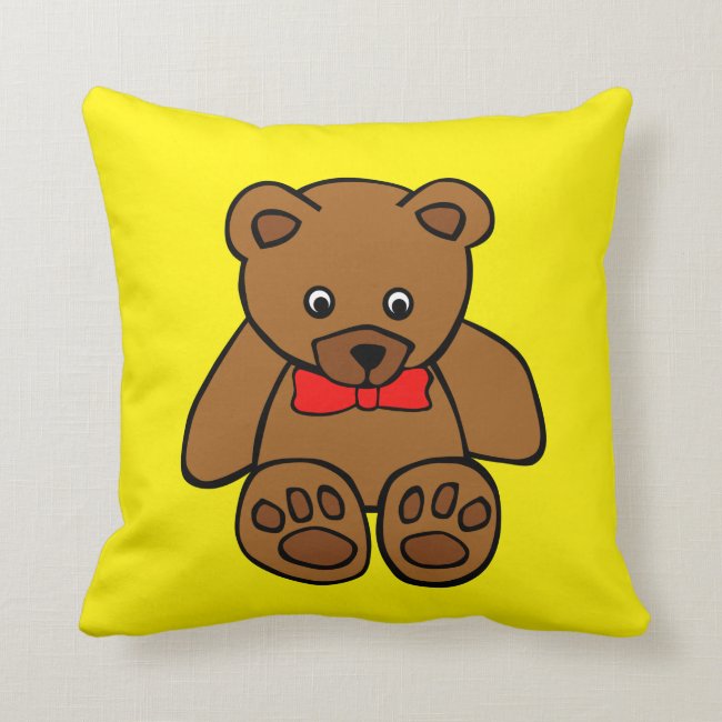 Sweet Teddy Bear Throw Pillow