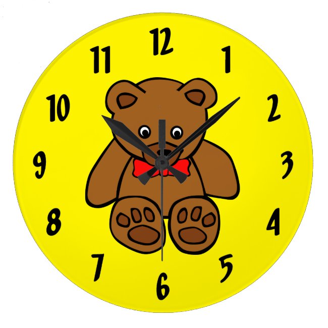Sweet Teddy Bear Wall Clock