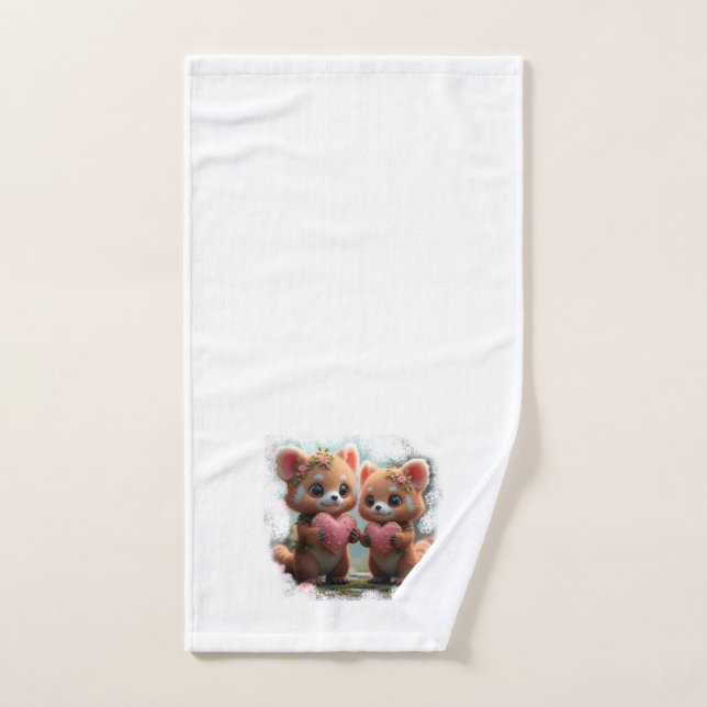 Sweet teddy bears hand towel  (Hand Towel)
