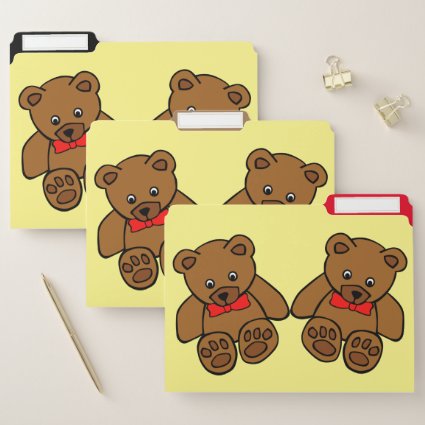 Sweet Teddy Bears Set of File Folders