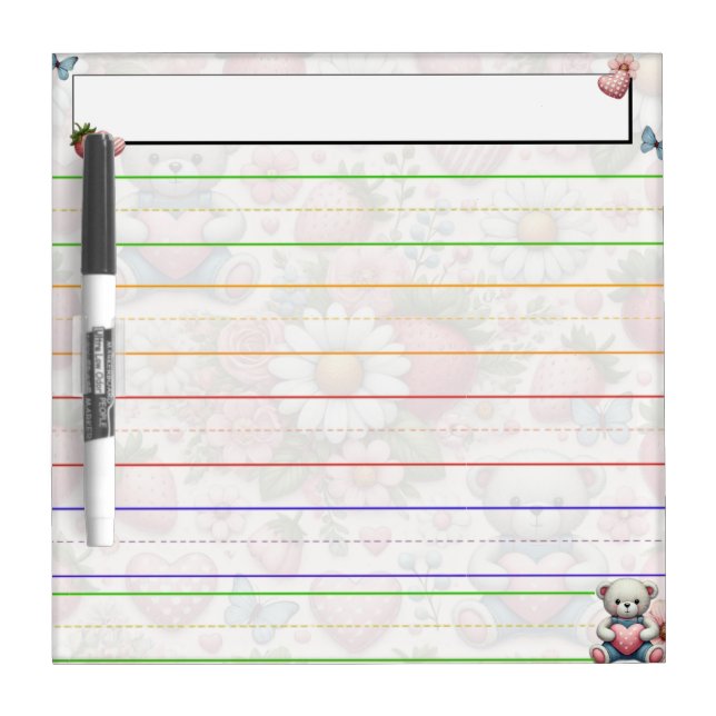 Sweet Teddy Dreams Dry Erase Board (Front)