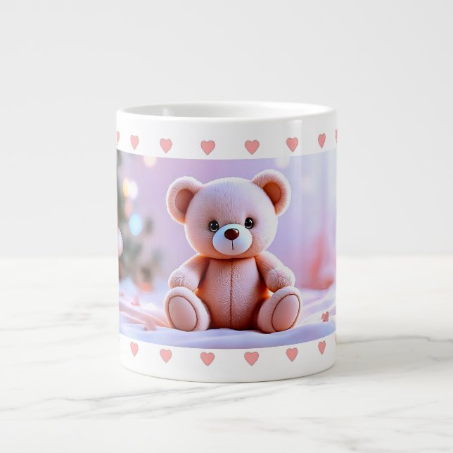 Sweet Teddy Love  Giant Coffee Mug (Front)